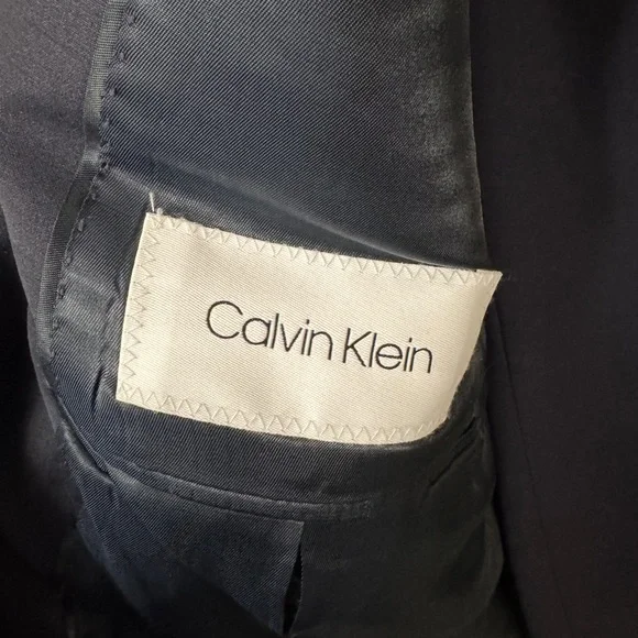 Calvin Klein Men’s Navy Two-Button Suit Blazer 42R